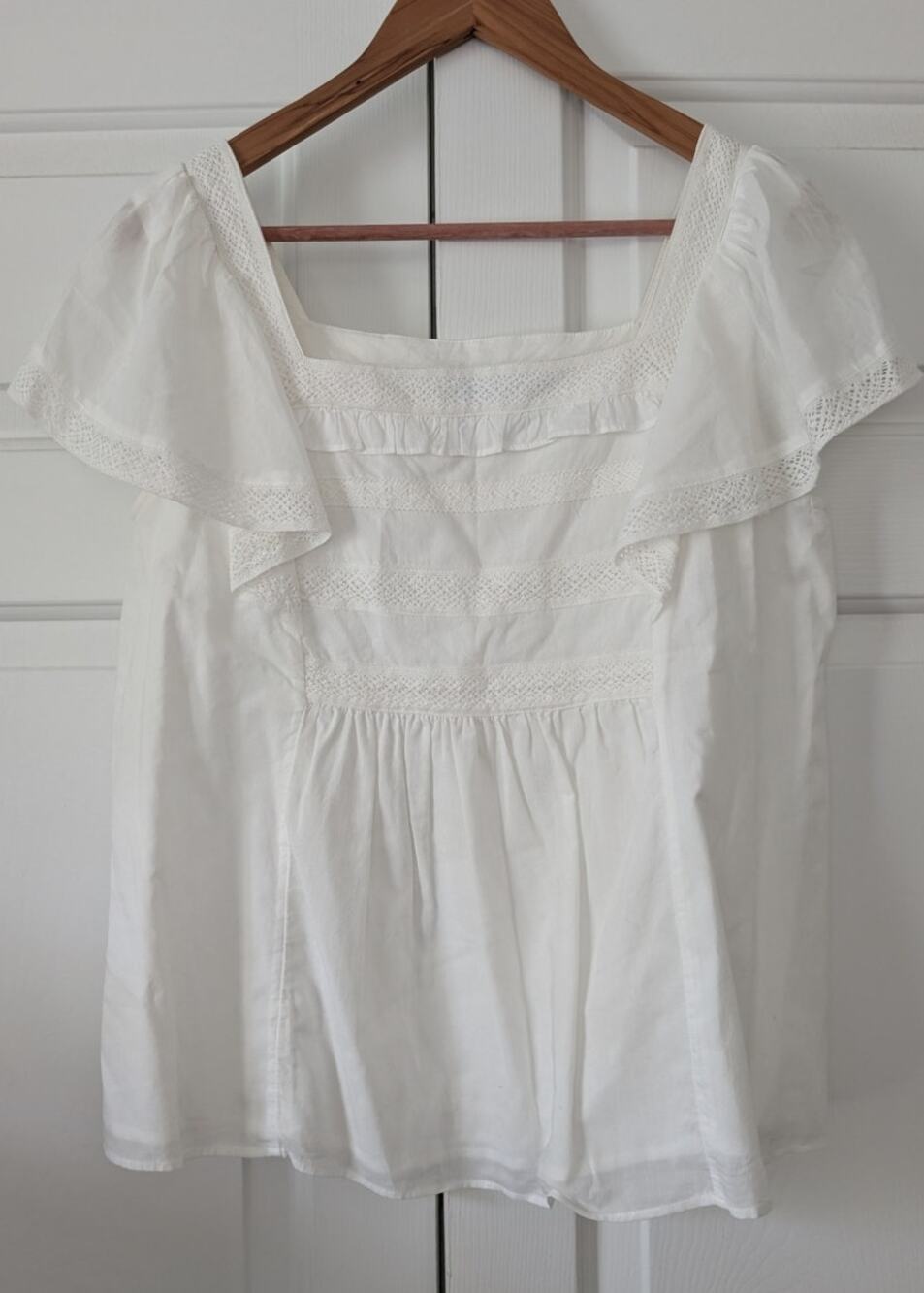 Draper James White Cotton Maren Top